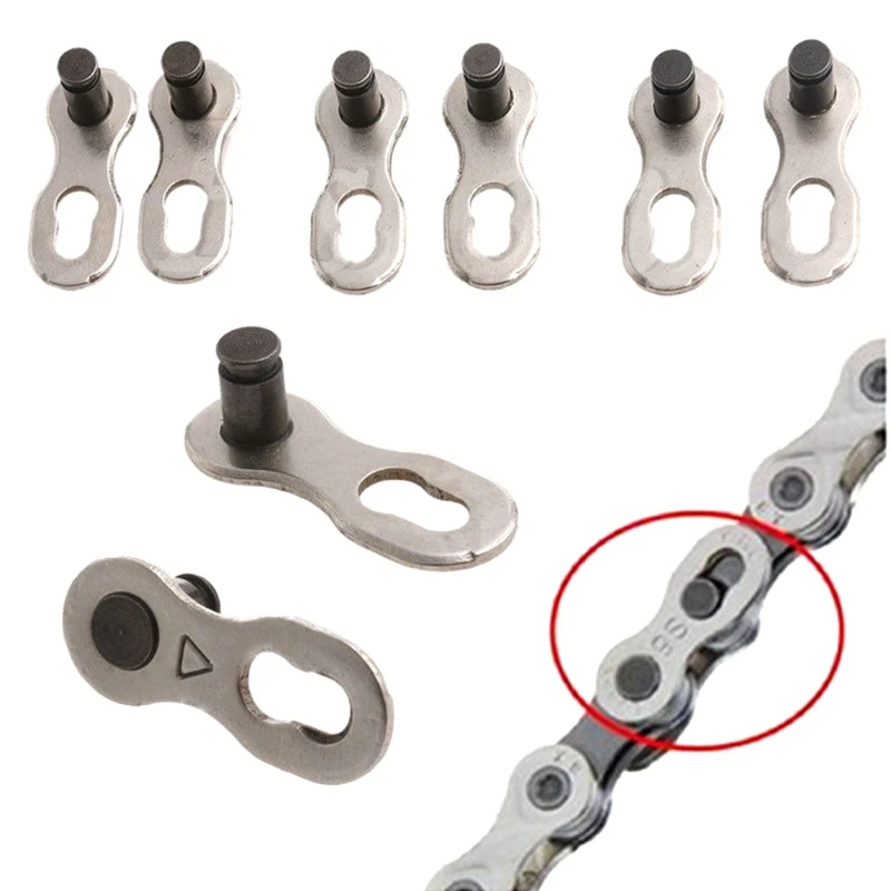 

5 pairs of Bike chain missing-link 8/9/10/11 speed silver gold MTB Chain Connectors Quick Release Buckle Magic Button