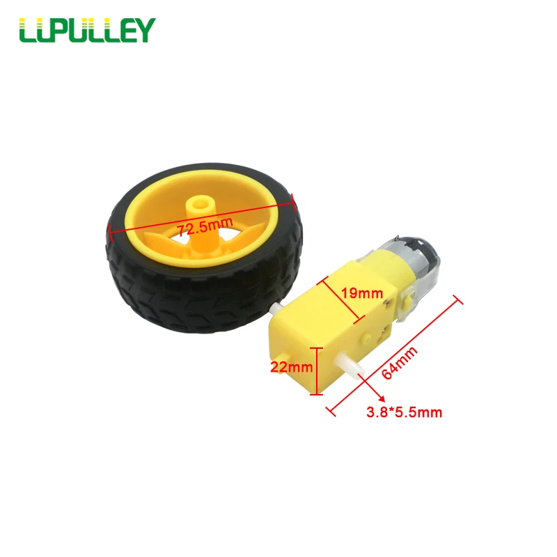Фото Двигатель редуктор LUPULLEY TT мотор постоянного тока умный автомобиль робот для Двигатель редуктор LUPULLEY TT мотор постоянного тока умный автомобиль робот для