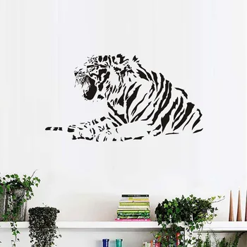 

Growling Tiger Wall Stickers For Kids Rooms Decoration Animal Vinyl Removable Wallpaper Wall Art Decals Posters Home Decor