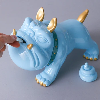 

American Bulldog Home Living Room Decoration Decoration Home decoration L Lucky Dog Piggy Bank Coin Change Piggy Bank
