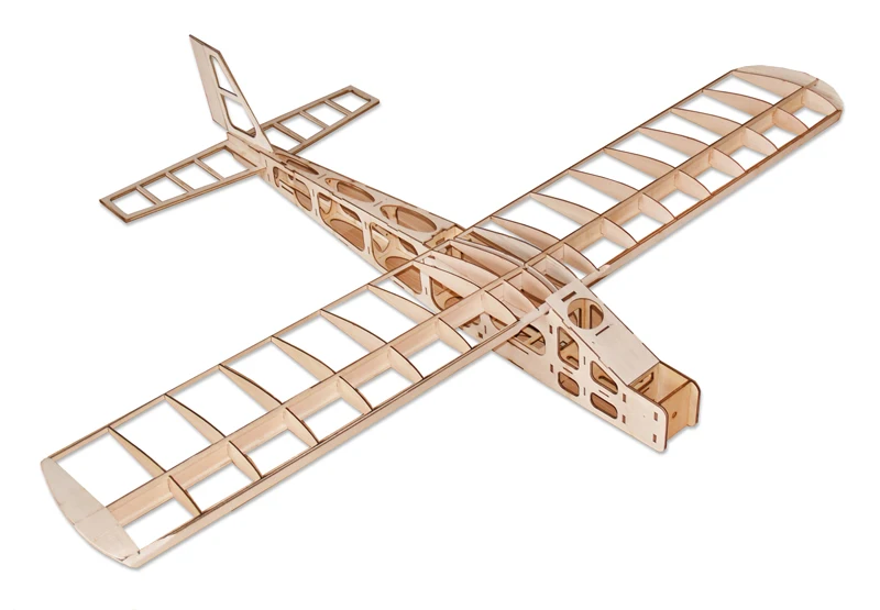 RC BalsaWood Airplane Laser Cut Woodiness Building Model Plane Wingspan