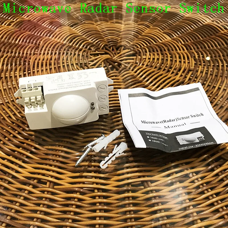 

Microwave Radar Sensor Switch Auto Induction Microwave Motion Sensor Detector For energy saving lighting ,Fluorescent and led