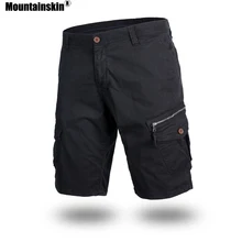 Горные мужские летние шорты, хлопковые однотонные повседневные рабочие шорты, мужские Свободные Комбинезоны с несколькими карманами, Мужская брендовая одежда SA667