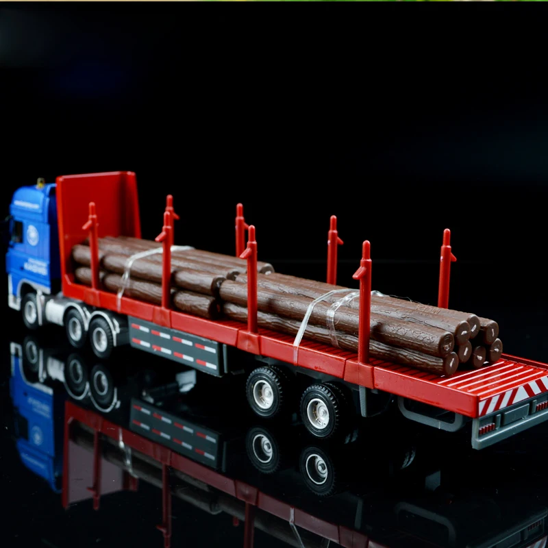 1:50 грузовой контейнер деревянный транспортер грузовик, инженерный Транспорт модель сплава металла бортовой прицеп Грузовики Игрушки избранные модели