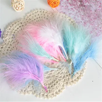 

Turkey Feathers 50pcs 2-4 Inches 7-10cm Chicken Plumes Turkey Marabou Feathers for Carnival Halloween Christmas DIY Craft Decor