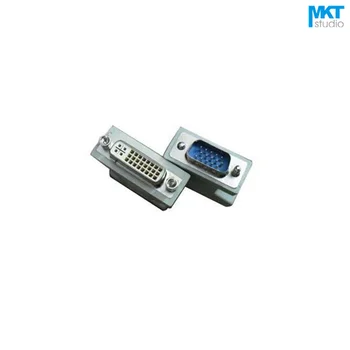 

50Pcs 15 Pins D-Sub VGA15 Male to DVI(24+5) Female Connector Adapter Extender Plug
