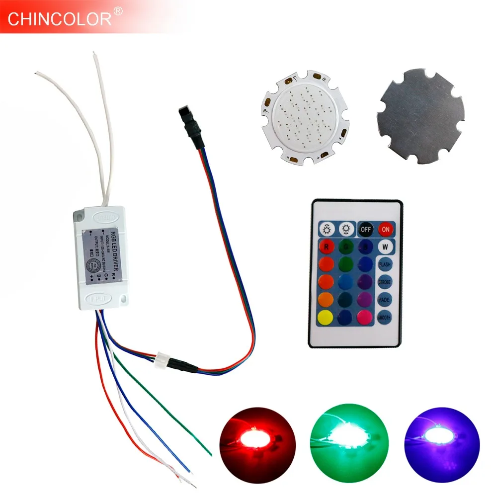 LED RGB COB Chip with with Diver Controller Lighting Source 6W 300mA