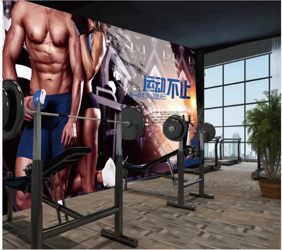 Пользовательские фото 3d комнаты обои личности мышцы человек фон для спортивного зала стены домашний Декор 3d настенные фрески обои для стен