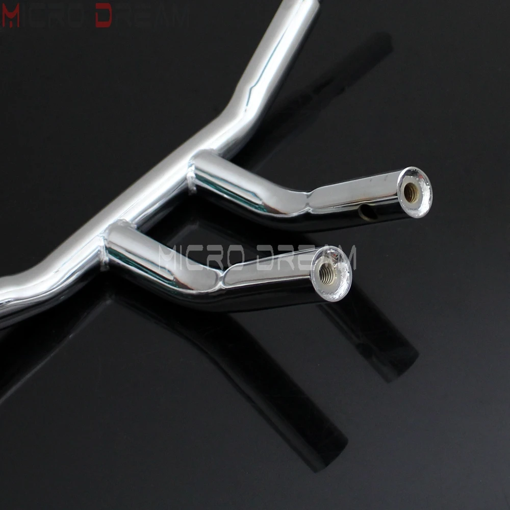 Хромированный руль для мотоцикла 1-1/" Fat Bar Custom T Bars 8" Rise для Triumph Harley Sportster Dyna Chopper Suzuki S40 Кафе Racer
