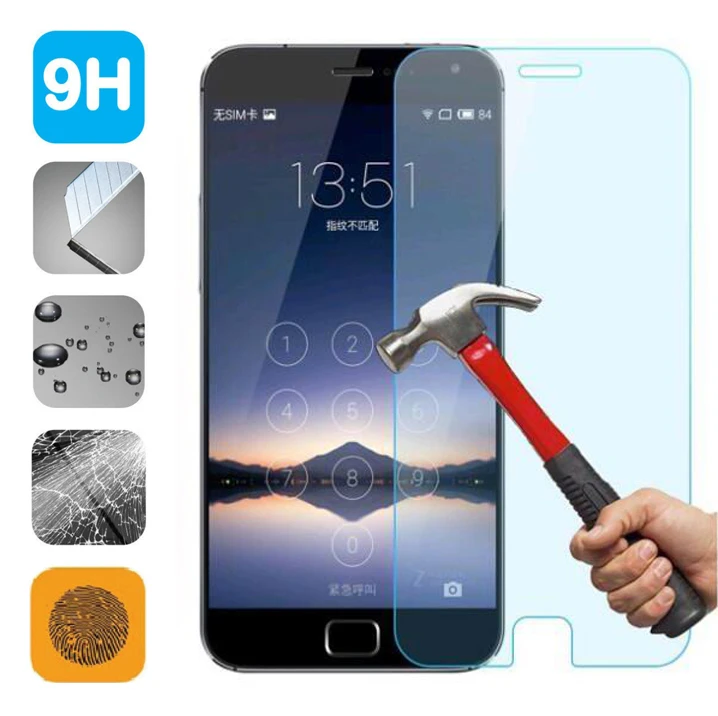 RandGrey 100% 9 H Жесткий 0.3 мм 2.5D Изогнутые Закаленное Стекло Экрана протектор Для MEIZU M2