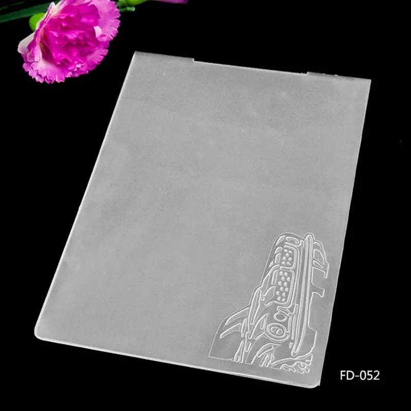 AZSG Новое поступление различные виды тиснения пластин дизайн DIY бумаги Вырубные штампы Скрапбукинг пластиковая папка для тиснения - Цвет: FD-052