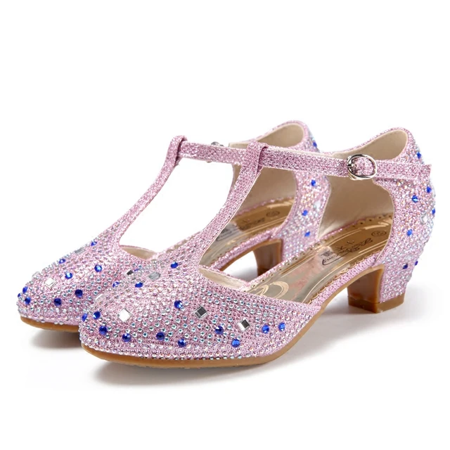 Girls' Autumn princess shoes, diamond shoes, 7 year old girls perform ...