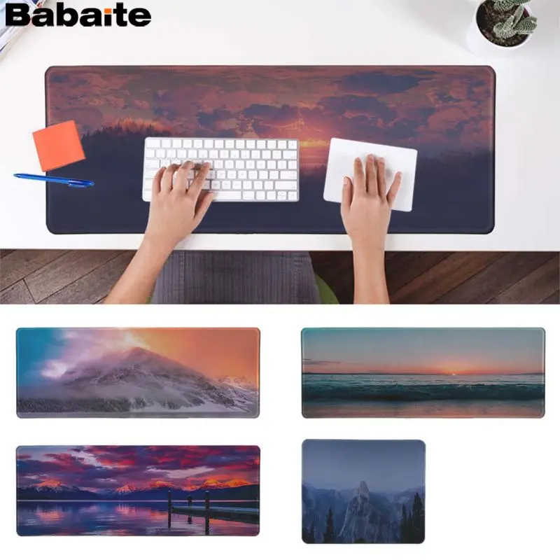 

Babaite Boy Gift Pad Dusk sunset Natural Rubber Gaming mousepad Desk Mat Free Shipping Large Mouse Pad Keyboards Mat