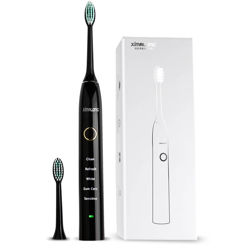 

Ultrasoni Sonic Electric Toothbrush for Adult 5 Cleaning Modes USB Charging Power Tooth Brush Waterproof Portable Travel