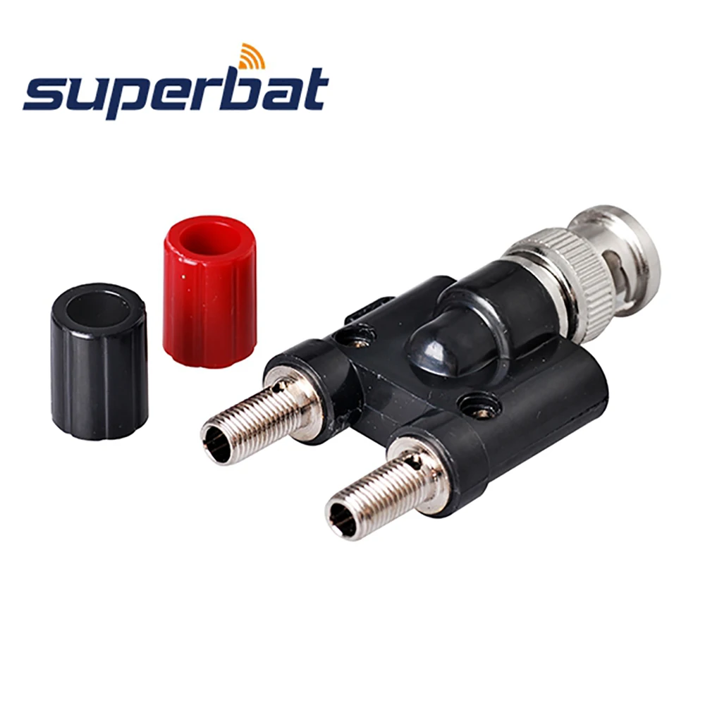 BNC Male to Dual Banana Plug Jack RF Coaxial Connector