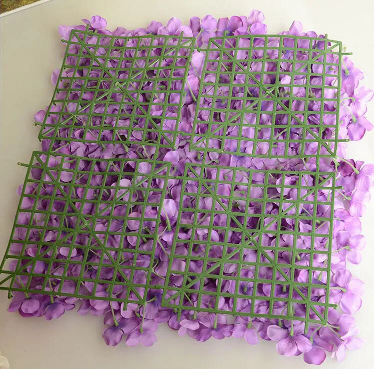 2pcs/lot 22*22cm Square Artificial Hydrangea Flowers Plastic Lawn For Wedding Home Office Decoration Arch Making