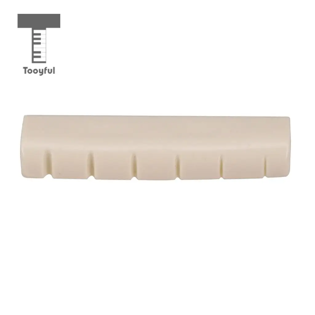 2 Pieces Left Handed Acoustic Guitar Nut Slotted for Guitar Parts Accessories 44x6x9.8-9mm