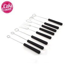 Инструменты для украшения торта, 9 шт., форма для шоколада, вилка для украшения торта, фондю, фонтан, инструмент из нержавеющей стали, DIY, кухонные аксессуары