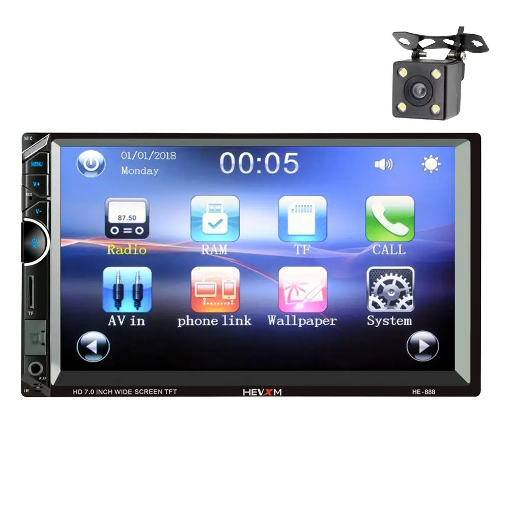 2Din автомобильный радиоприемник " HD Touch mirrorlink проигрыватель Android сабвуфер MP5 плеер Авторадио Bluetooth Камера заднего вида магнитофон