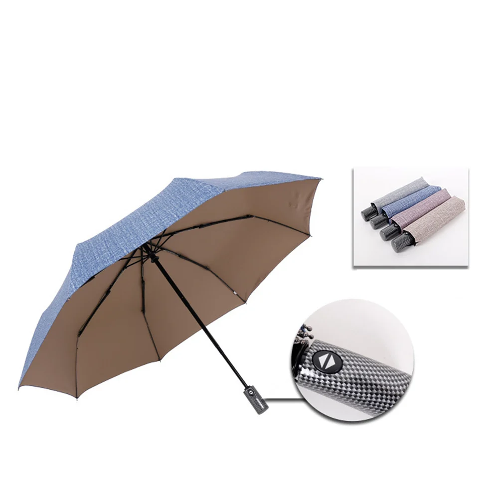 Инновационные Автоматический зонт навес солнцезащитный складной зонт Для Мужчин's Бизнес три складной зонтик
