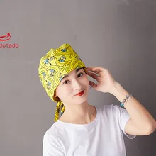 Хлопковая напечатанная хирургическая крышка calabash операционный номер анестезиолога колпак, рабочая шапка