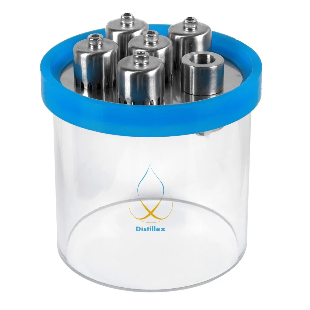 Glass bubble plates section with stainless steel bubble plate for