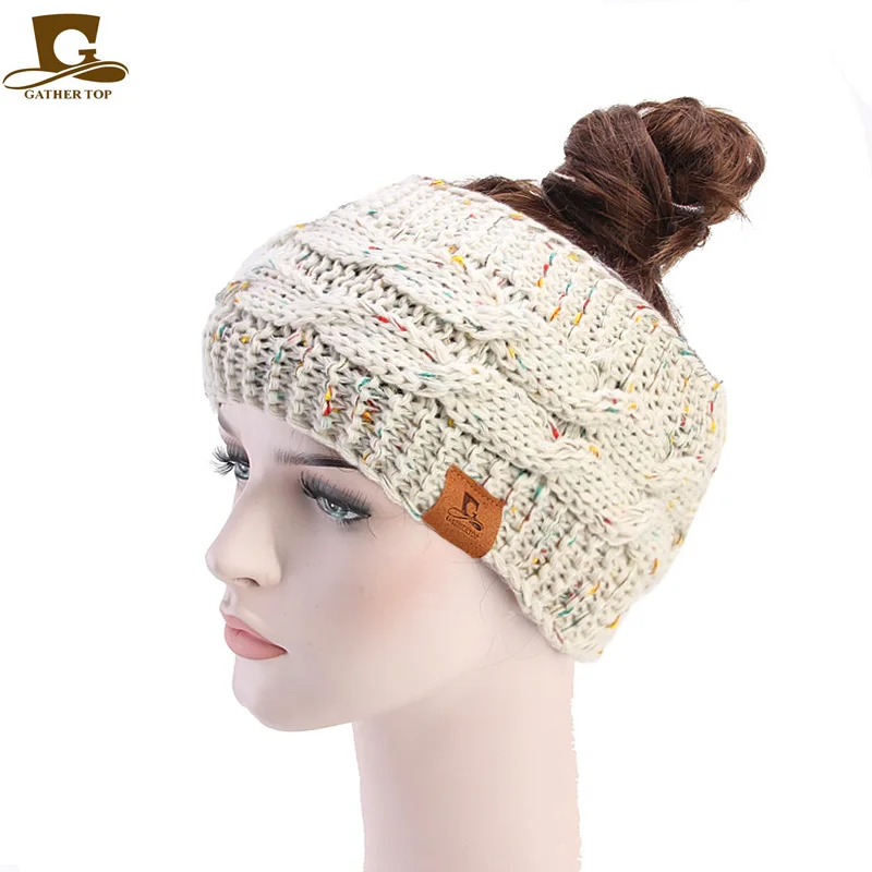 New women Knit Wool Crochet Twist Headband Elastic Hair Band for Women Winter Ear Warmer Turban Headwrap Wide Hair Accessories