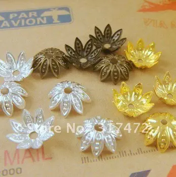 

10mm Lotus Flower Menta Gold l Beads Cap DIY Jewelry Beads Cap Findings 500pcs ( LEAVE A MESSAGE WHAT COLOR)