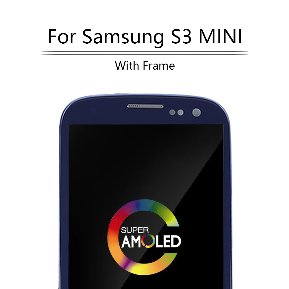 Супер AMOLED 4,0 дюймов протестирован для SAMSUNG Galaxy S3 Mini i8190 i8190N i8195 сенсорный ЖК-экран с рамкой Замена дисплея