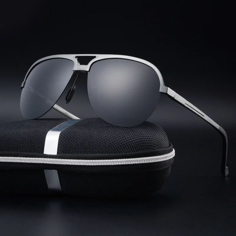 Алюминиево-магниевые Модные мужские зеркальные титановые солнцезащитные очки, очки для женщин и мужчин, поляризованные солнцезащитные очки для женщин, авиация - Цвет линз: as picture