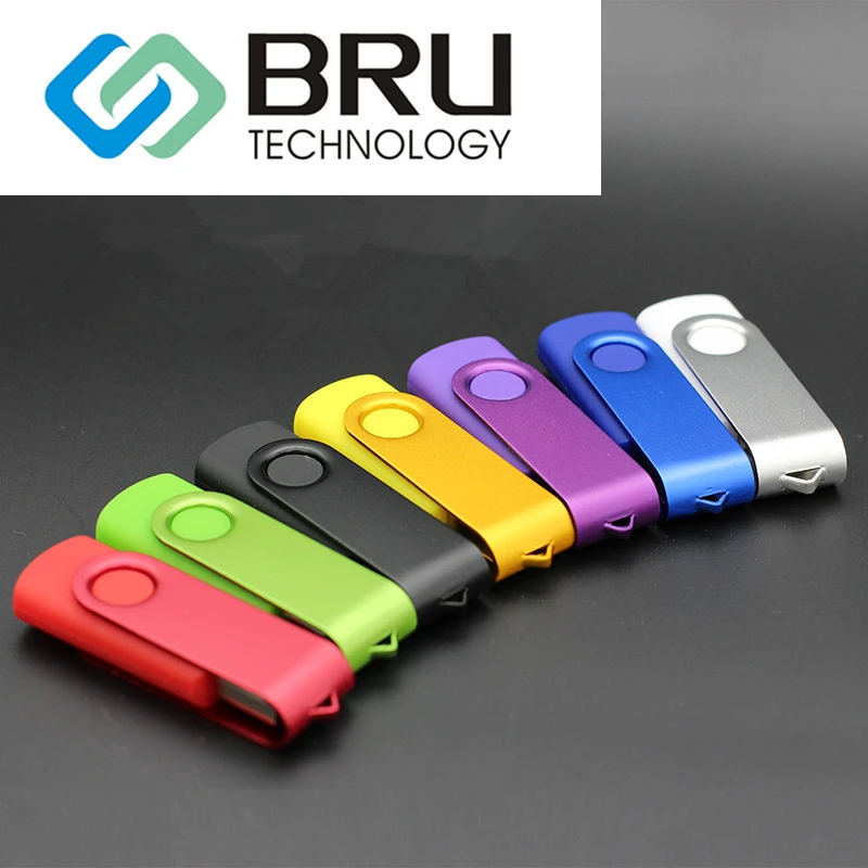 BRU USB3.0 флэш-накопитель 8GB16GB32GB64GB Hign скоростной флеш-накопитель поворотный металлический зажим OEM подарок пользовательский диск лазерная гравировка изображение печать логотип