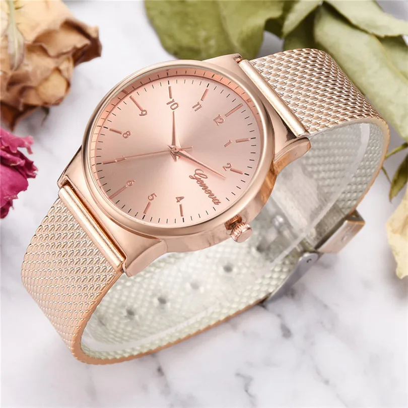 Temperament Fashion Mesh Belt Ladies and Men's Gift Quartz Watch Women Watches Stainless Steel Bands #4a2 (7)