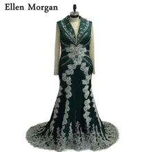 Саудовская Аравия вечерние платья для женщин одежда Abiye Gece Elbisesi Дубай марокканский кафтан с длинным рукавом Русалка кружевные платья в официальном стиле