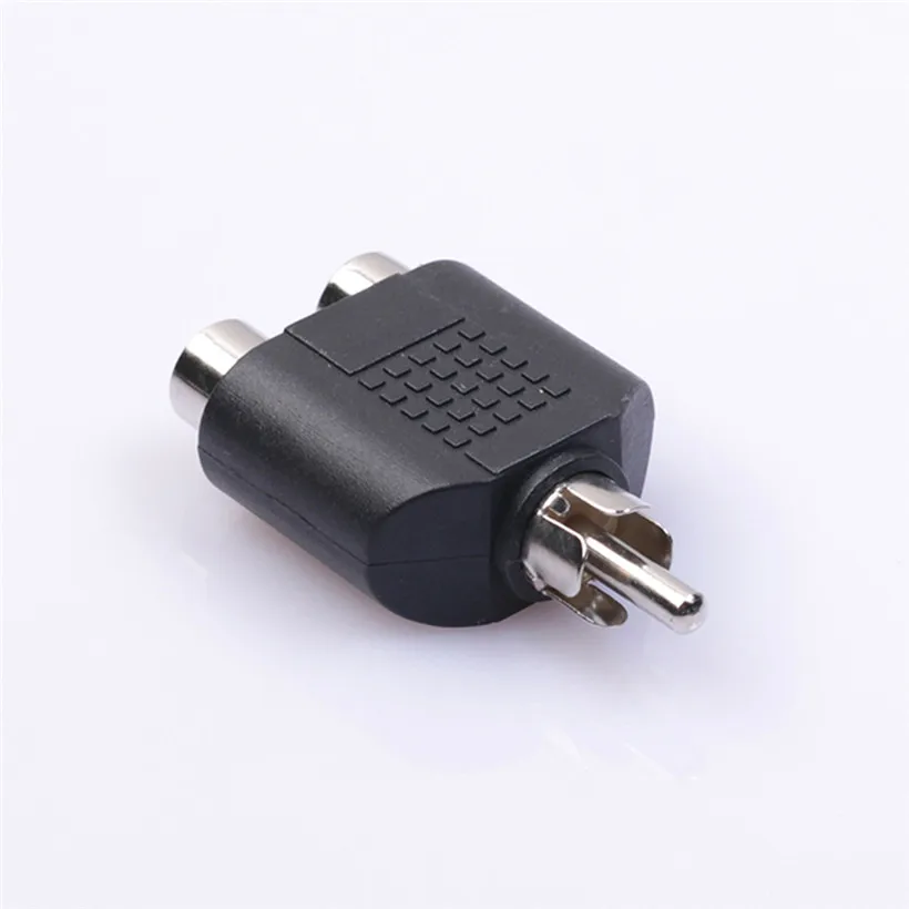 

advanced Adapter Cable RCA Y Splitter AV Audio Video Plug Converter 1-Male to 2-Female Cable Adapter drop shipping 1PC