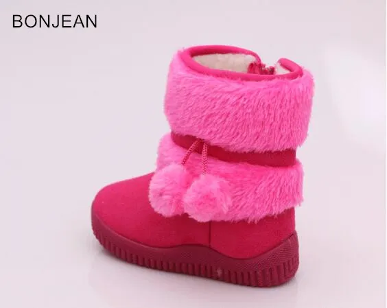 

fast shipping 2019 girl's snow boots Winter Fashion ankle Boot Warm Snow Boots real leather 7315