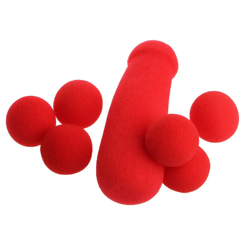 

2017 1Set/4Pcs Red Sponge Balls Small Sponge Brother Funny Stage Prop Magic Tricks Toys