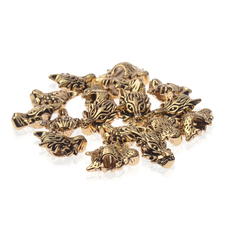 

Gold Silver Color Dragon Loose Spacer Beads Fit Handmade Charms Men Bracelet Metal Jewelry Accessories For DIY Jewelry Making