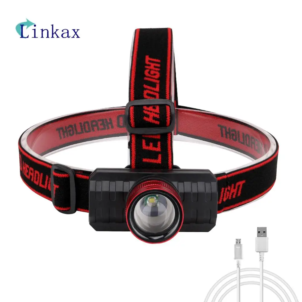 

Outdoor Camping Portable mini XPE+COB LED Headlamp 3 Modes USB charging Fishing Headlights Flashlight Built-in Battery Headlamp