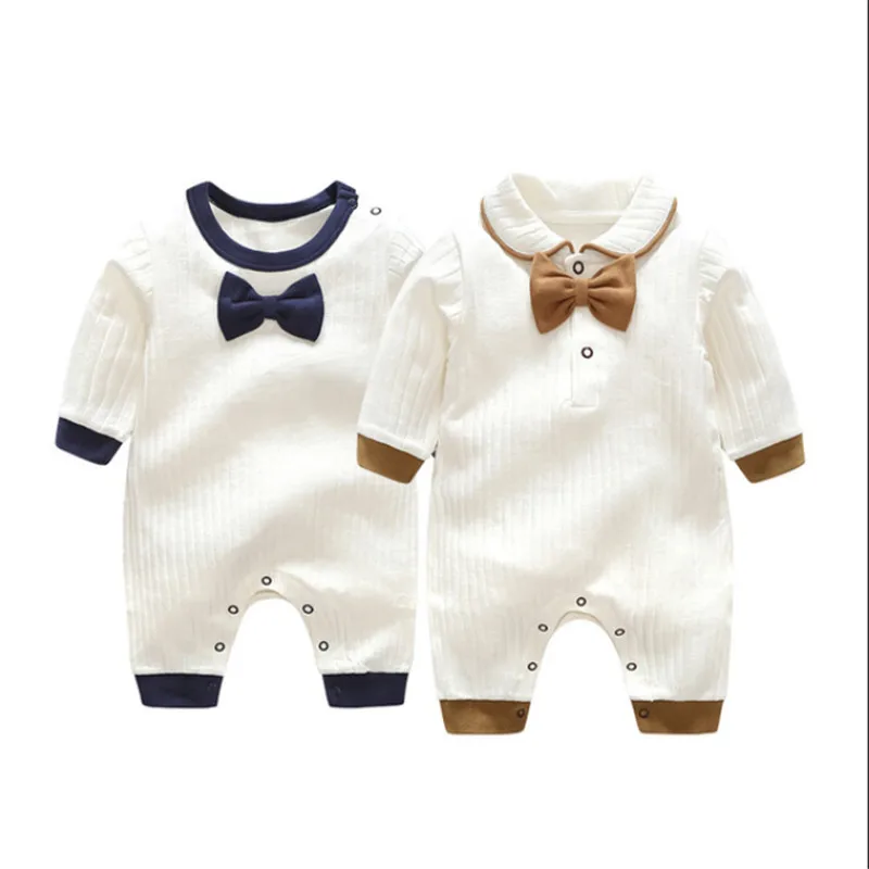 

2018 Brand New Fashion Newborn Toddler Infant Baby Boys Romper Long Sleeve Jumpsuit Playsuit Little Boy Outfits Black Clothes