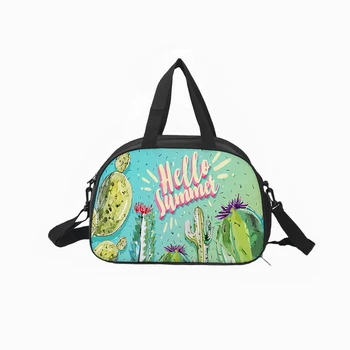 

Customized sports fitness bag female printing new series plant cactus pattern leisure sports travel bag cartoon 45*30*21cm