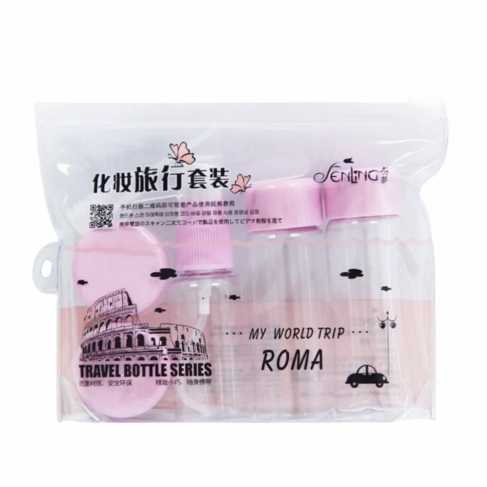 

New 7pcs/Set Cute Empty Travel Make Up Container Bottle Plastic Transparent Eyeshadow Makeup Cosmetic Face Cream Pot Bottles