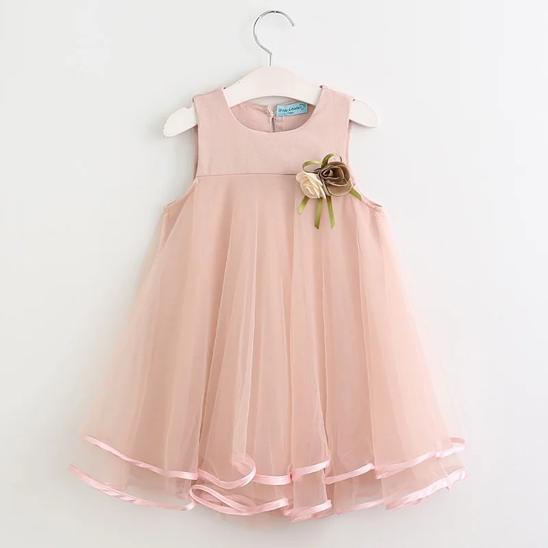 Menoea для девушек платья для девочек Милая Летнее кружевное платье принцессы с бахромой, детская одежда для девочек полые вечерние платья а-силуэта детская Костюмы - Цвет: AZ325 Pink