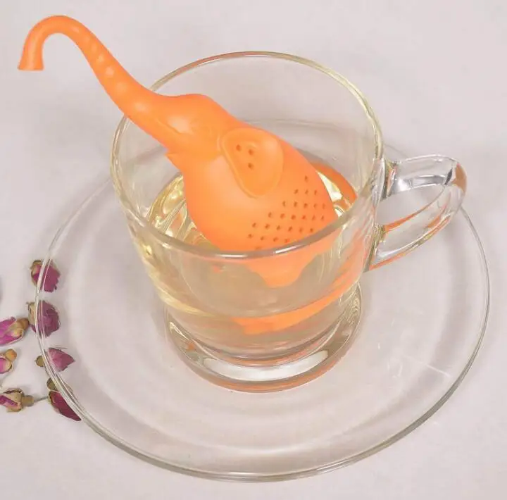 Горячая Распродажа чайный заварочный чайник фильтр слон Силиконовый Фильтр для чайных листьев для чая и кофе посуда для напитков кухонные аксессуары