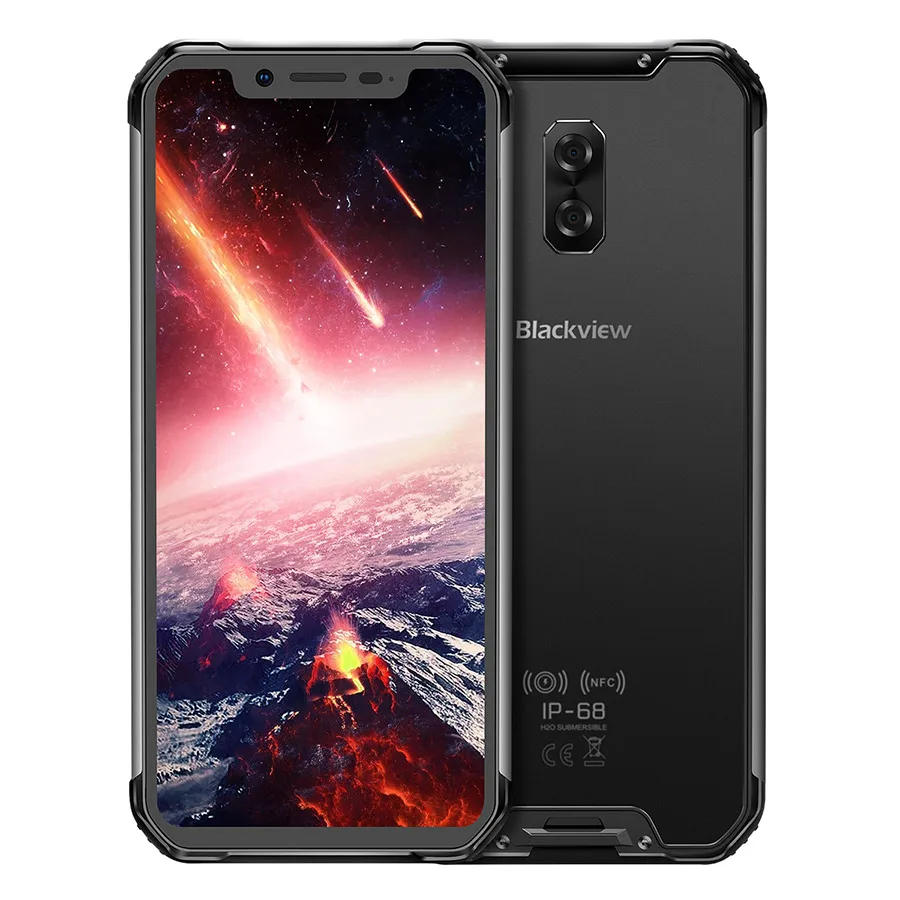 Blackview BV9600 Pro смартфон NFC IP68 водонепроницаемый мобильный телефон AMOLED 5580mAh Android 8,1 Helio P60 6GB+ 128GB 6,2" 19:9 FHD - Цвет: Grey