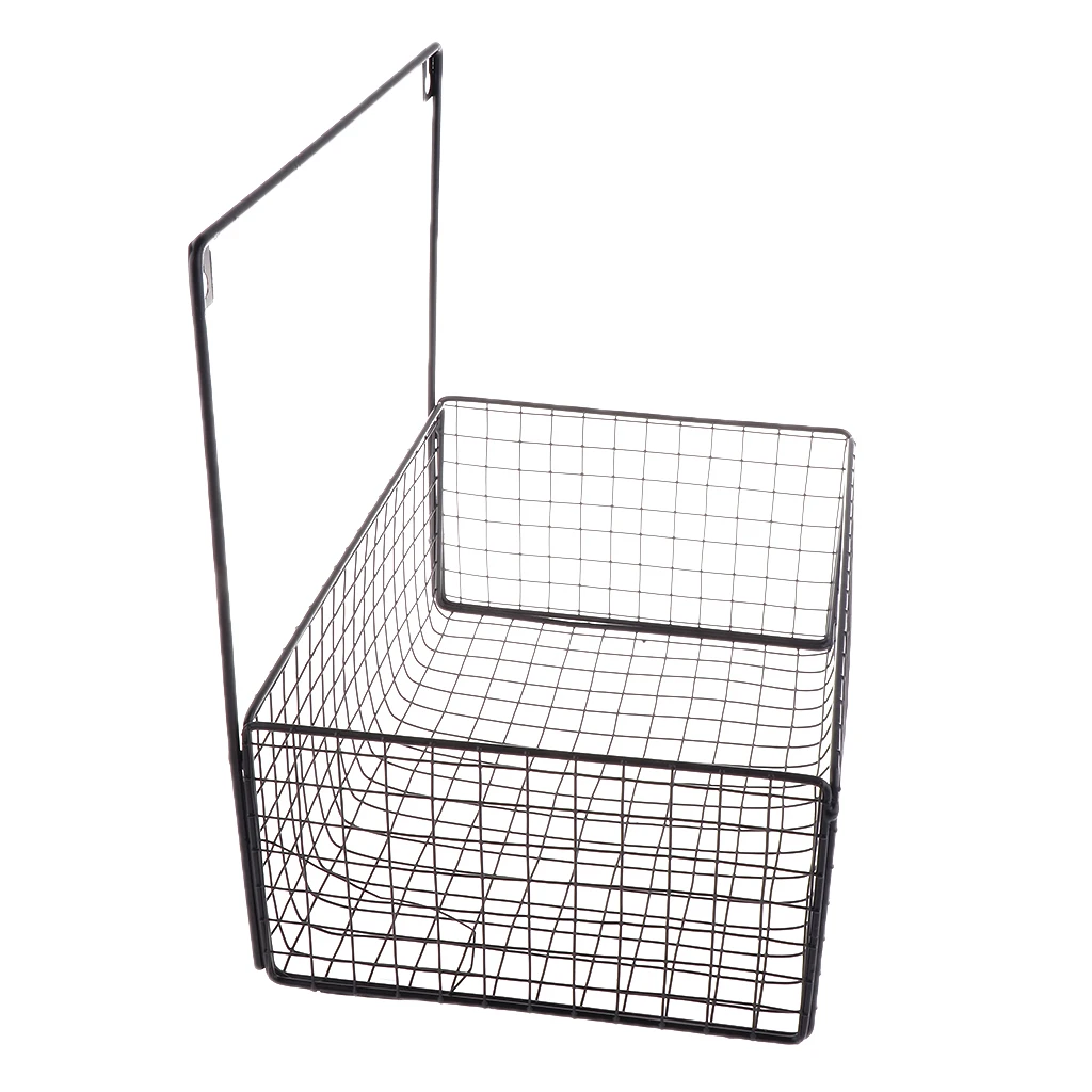 Скандинавская железная проволочная подвесная корзина для хранения, настенная витрина, коробка для хранения, корзина, многофункциональная сетчатая проволочная металлическая настенная полка, держатель для хранения