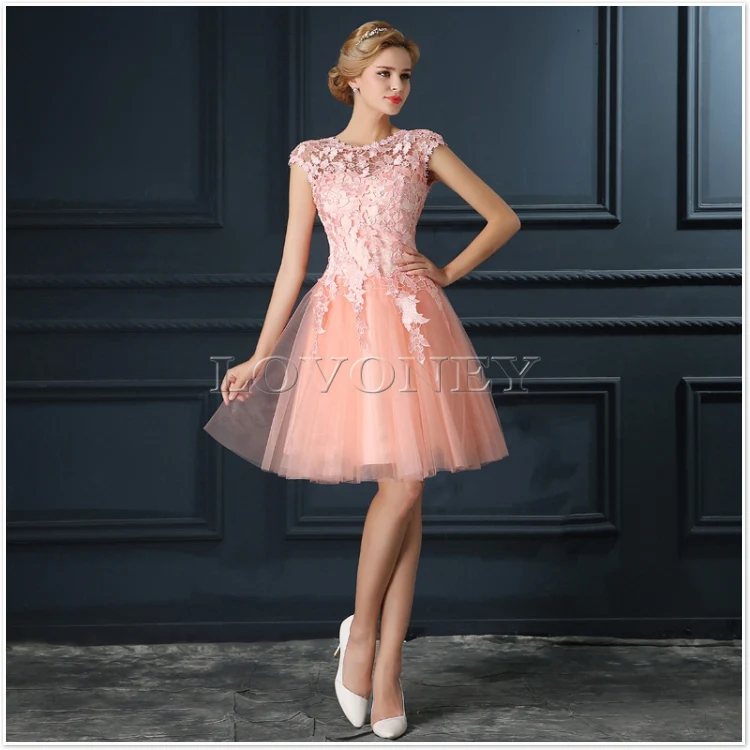 DEERVEADO T402 Short Prom Dresses Elegant A-Line Red Prom Dress Gown Formal Party Dresses Evening Gown Vestido De Festa