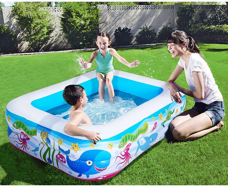 1,4~ 1,1 м детский бассейн для домашнего использования детский надувной бассейн большой размер надувной квадратный сохраняющий тепло детский надувной бассейн