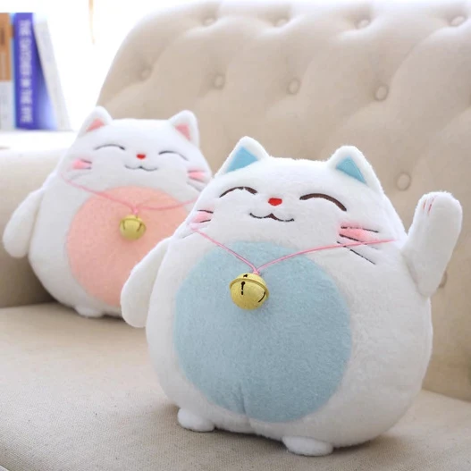 kawaii plush Fortune Cat stuffed animals maneki lucky fortune cat Soft Comfortable Doll Toys For Girls Boys gift toys