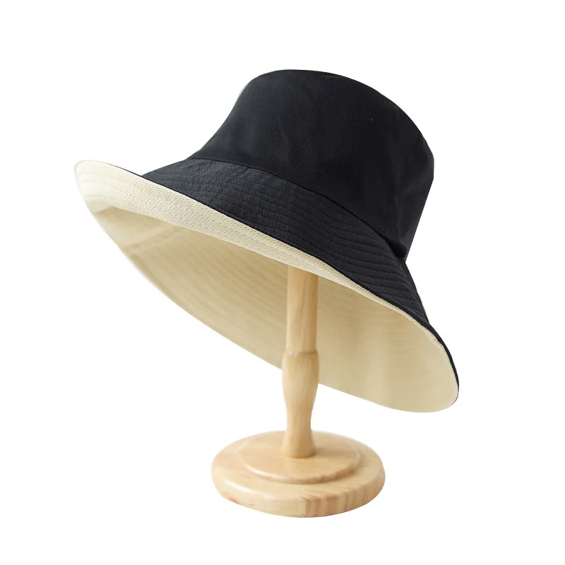 

2019 New Solid Color Double-sided Fisherman Hat Female Travel Sun Hat Sunscreen Uv-protection Face Ladies Summer Women Beach Hat