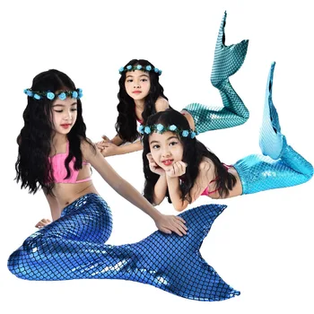 

Cosplay Baby Girls Kid Cosplay Mermaid Tail Dress Vest Top Mermaid Tail Cloth Swimsuit Mermaid Costume Tail Only Without Monofin